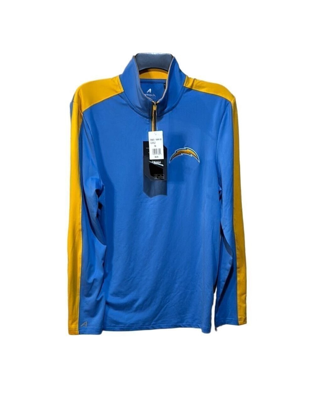 Antigua Los Angeles Chargers Quarter Zip Pullover Small